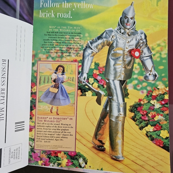NRFB Ken Tin Man in the Wizard of Oz 1995 Barbie Hollywood Legends Colle… - Picture 15 of 16